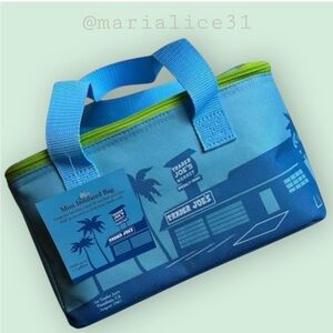 Trader Joe’s mini insulated bag, blue color. NWT!